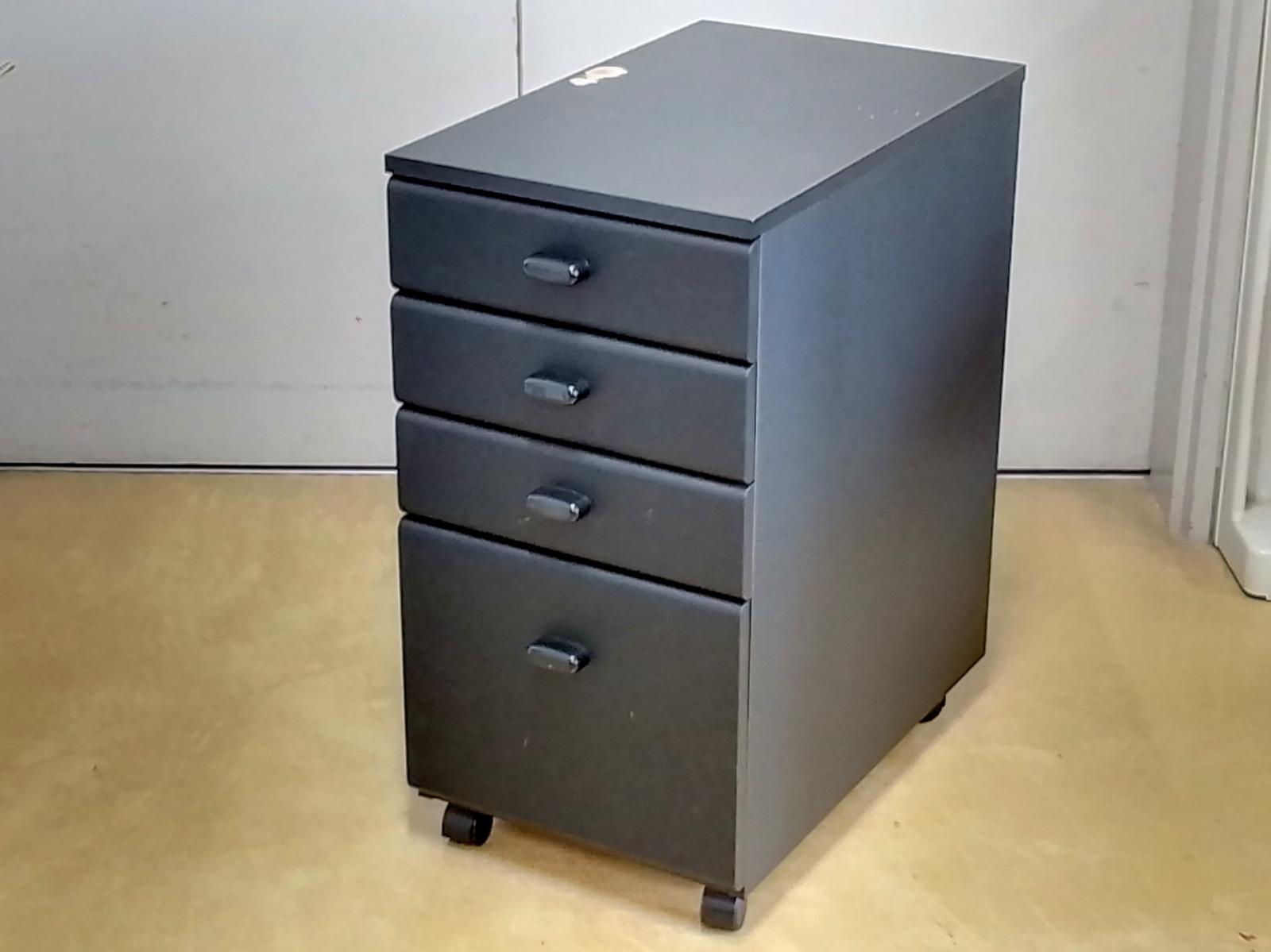 キャスター付き4段引き出し